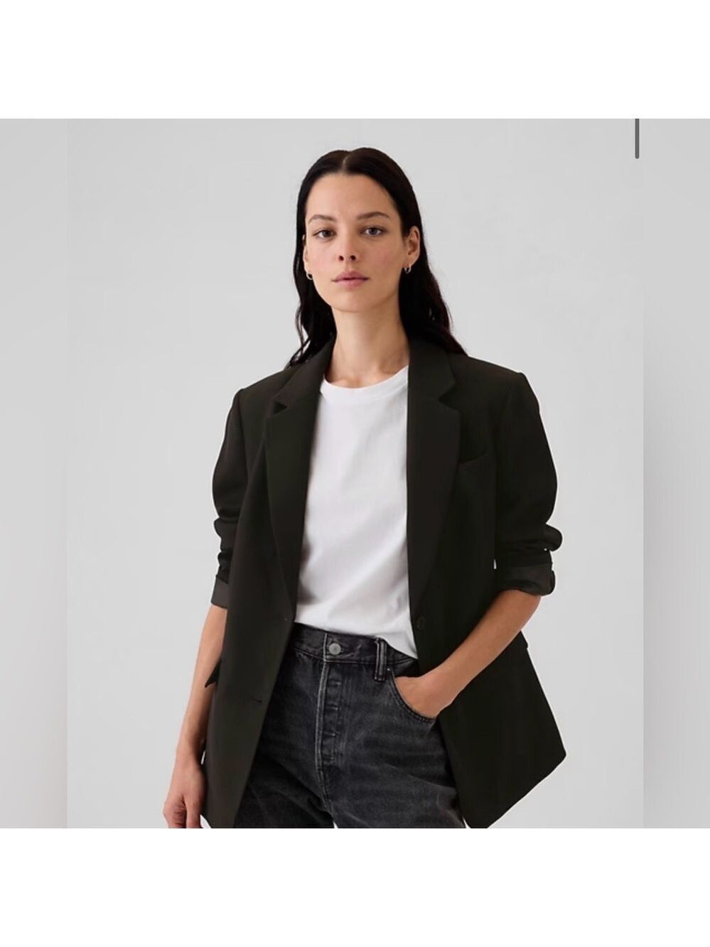 Gap Career Office Brushed Twill Longline Blazer Jacket NWT XL Tall Boardroom